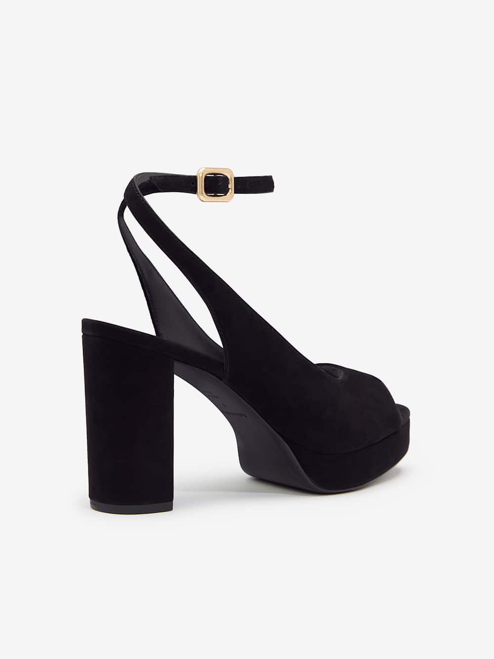 Reformation Paulette Platform Sandal - Black Suede