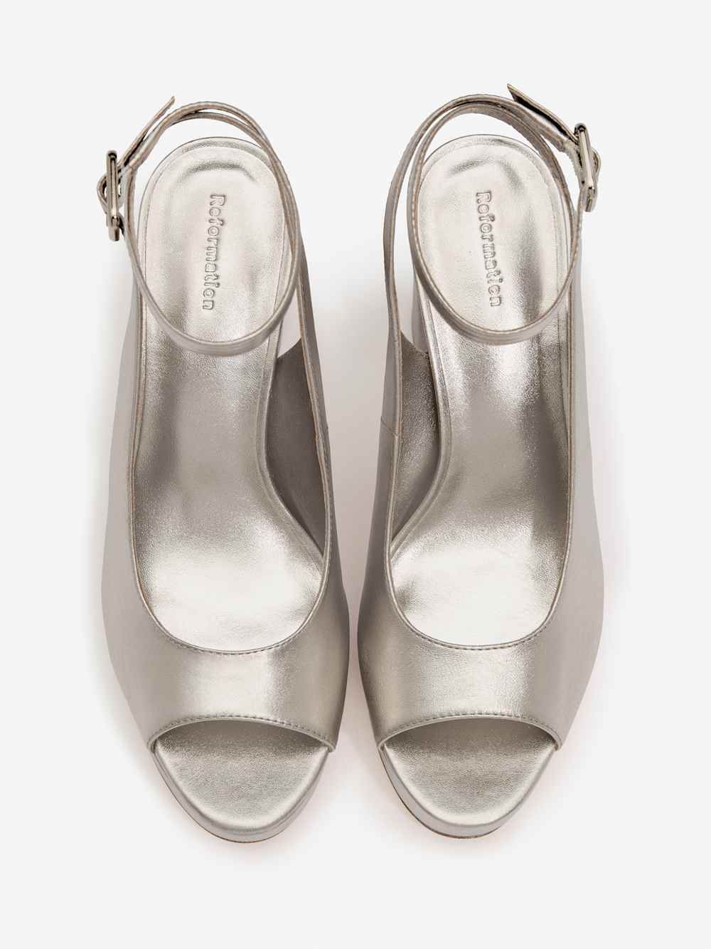 Reformation Paulette Platform Sandal - Golden Haze Leather