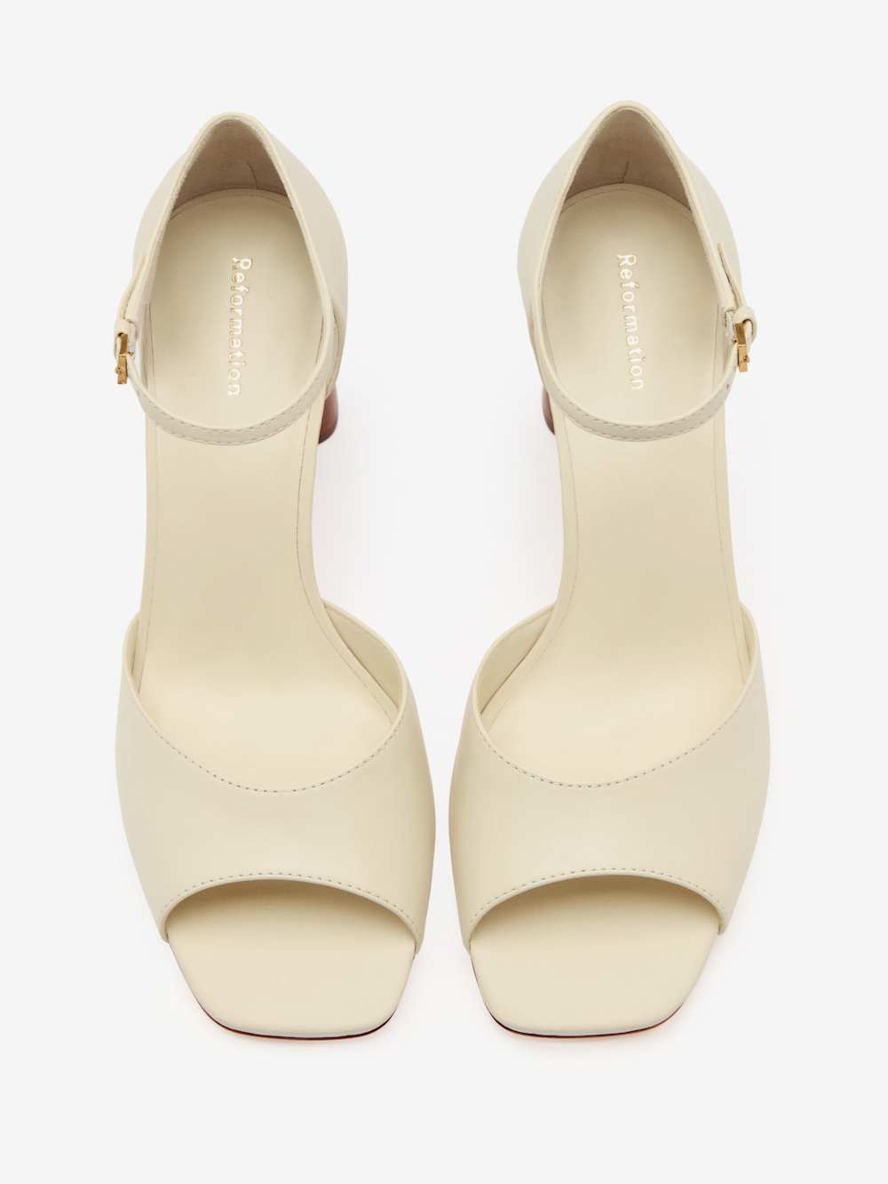 Reformation Gwendolyn Heeled Sandal - Almond Leather