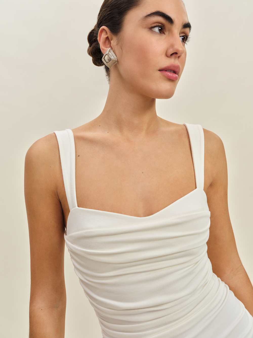 Reformation Leda Knit Dress - Fior Di Latte