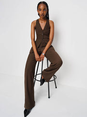Reformation Vida High Rise Pant - Brown