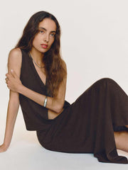 Reformation Olivia Knit Two Piece - Mole