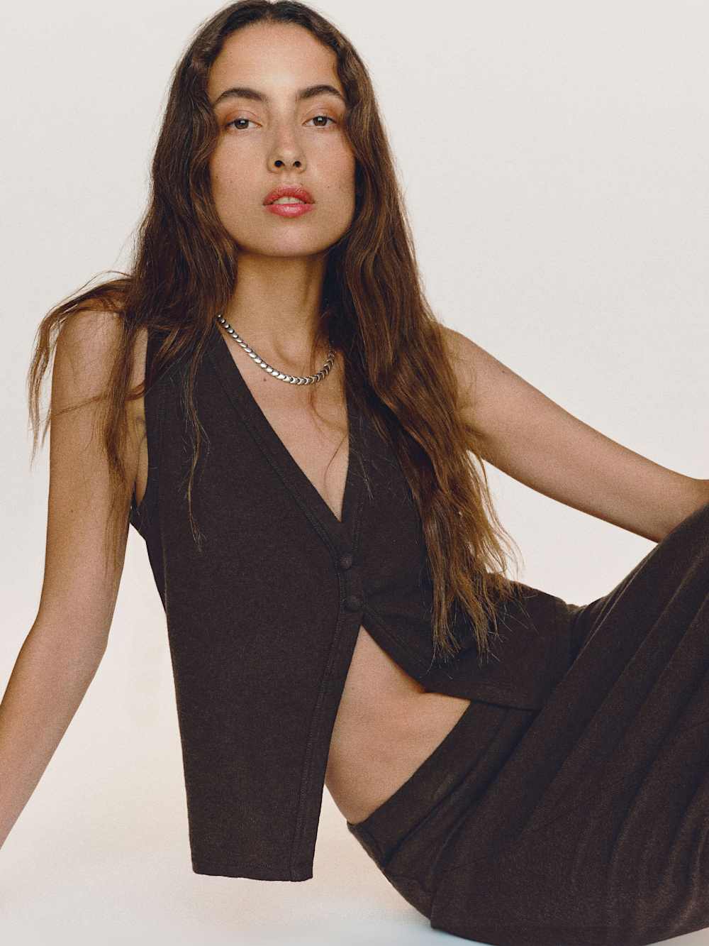 Reformation Olivia Knit Two Piece - Mole