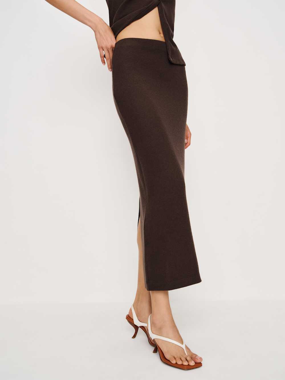 Reformation Olivia Knit Two Piece - Mole