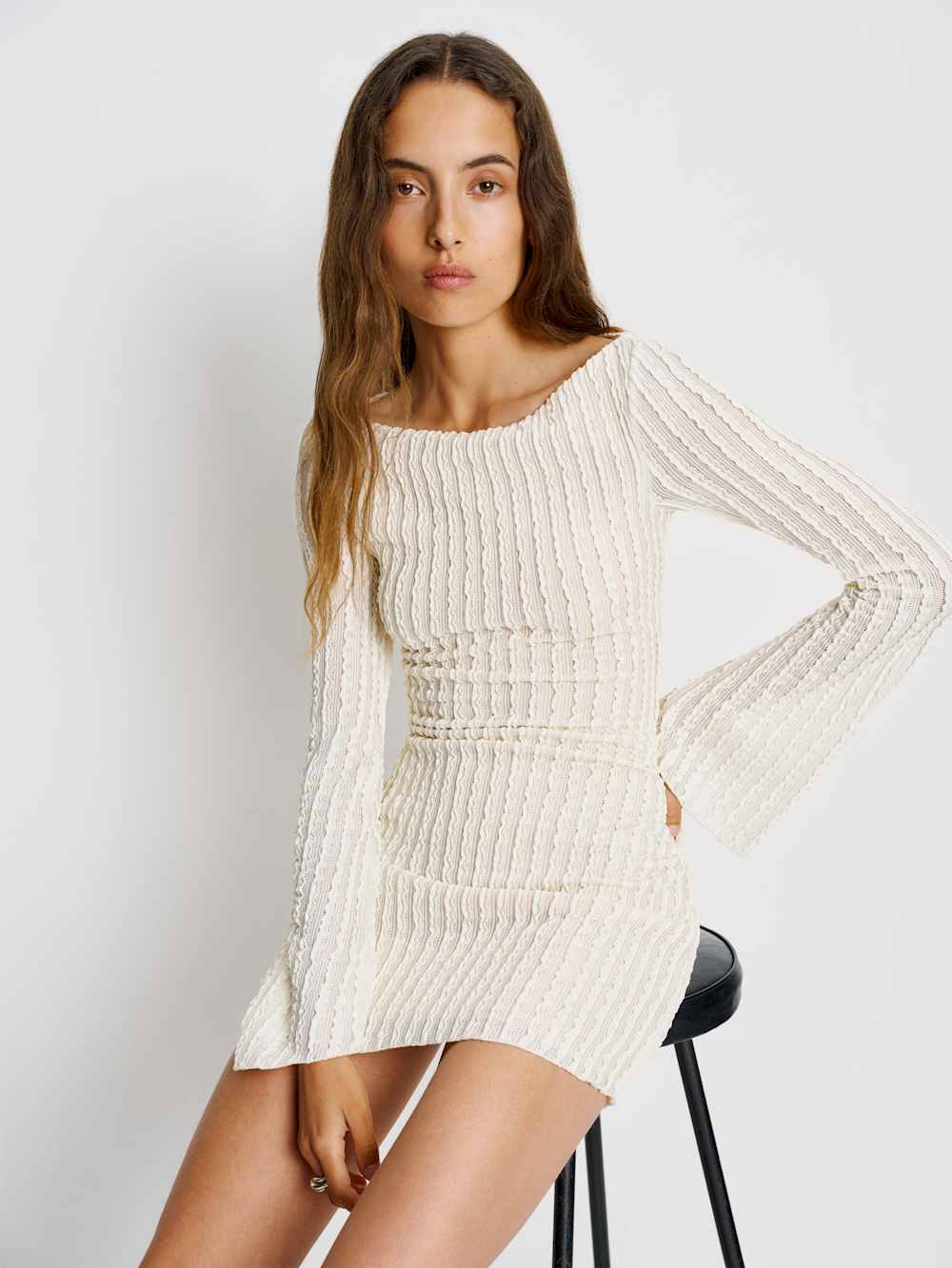 Reformation Ezra Knit Dress - White