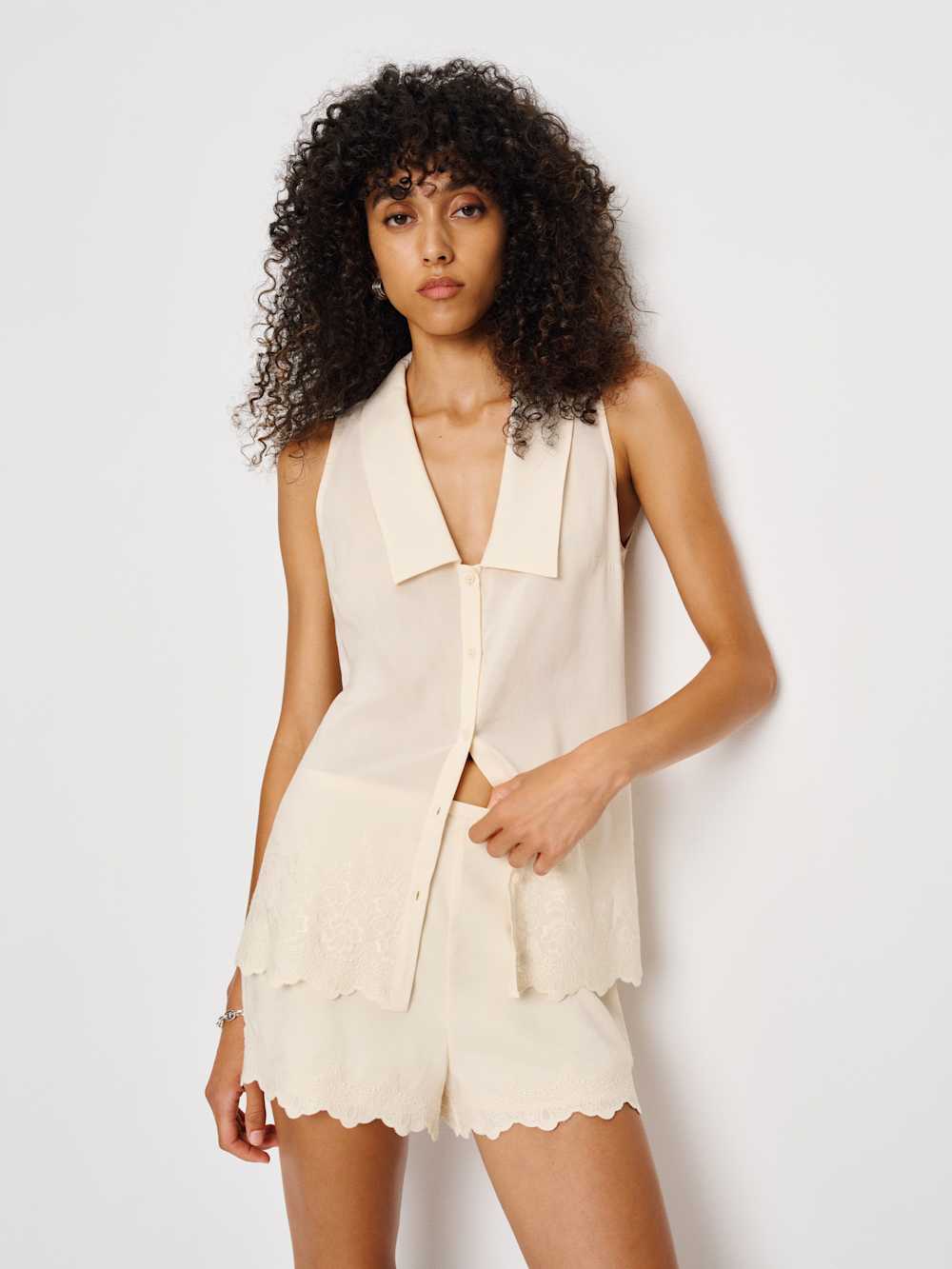 Reformation Bluebell Two Piece - Cream