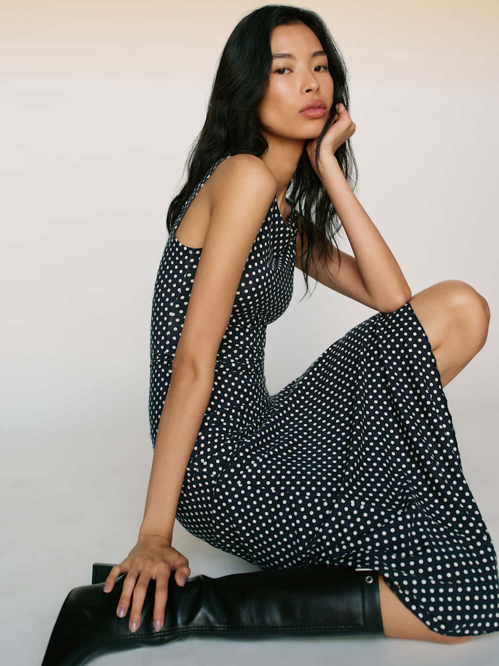 Reformation Luke Knit Dress - Dream Dot