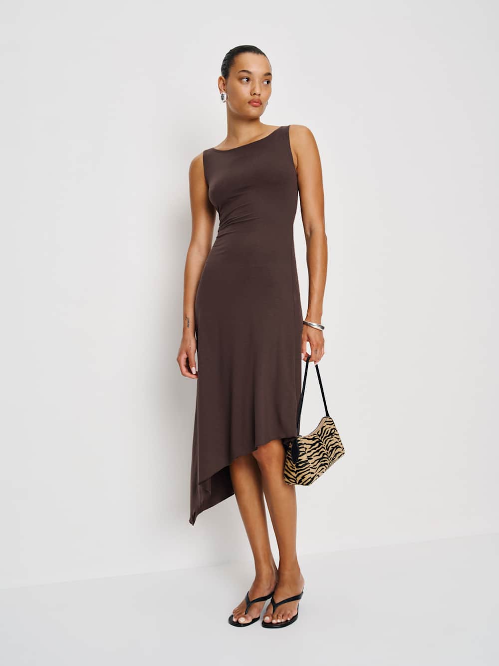 Reformation Luke Knit Dress - Mole