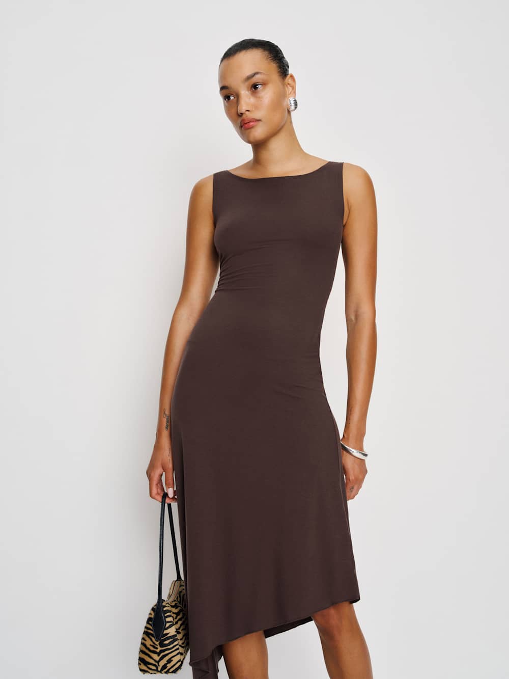 Reformation Luke Knit Dress - Mole