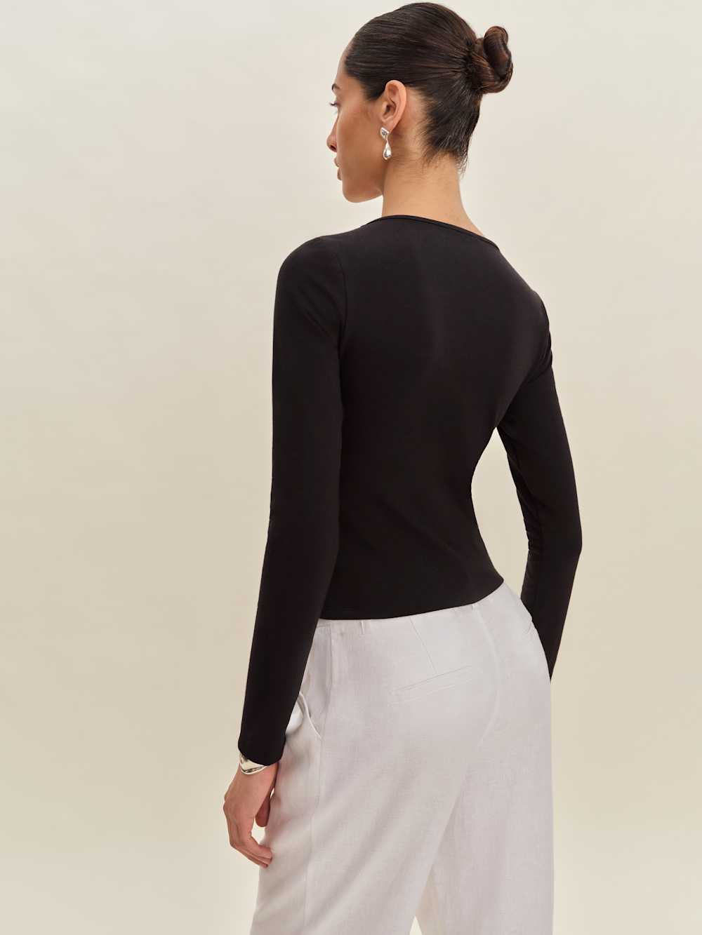 Reformation Silas Knit Top - Black