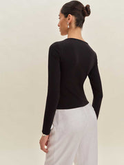 Reformation Silas Knit Top - Black