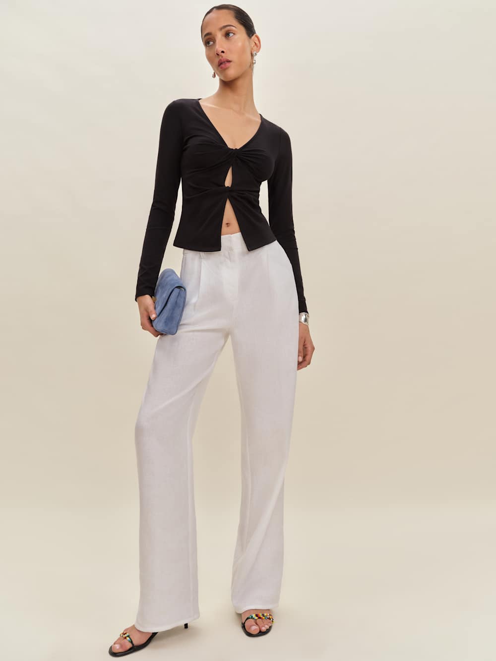 Reformation Silas Knit Top - Black