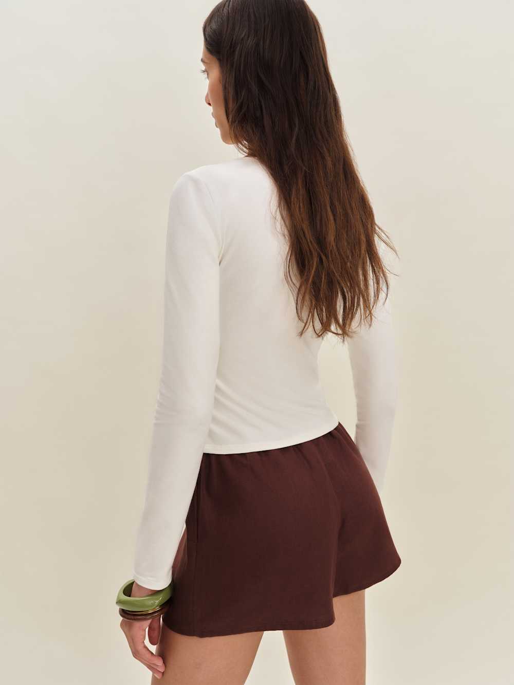 Reformation Silas Knit Top - Fior Di Latte