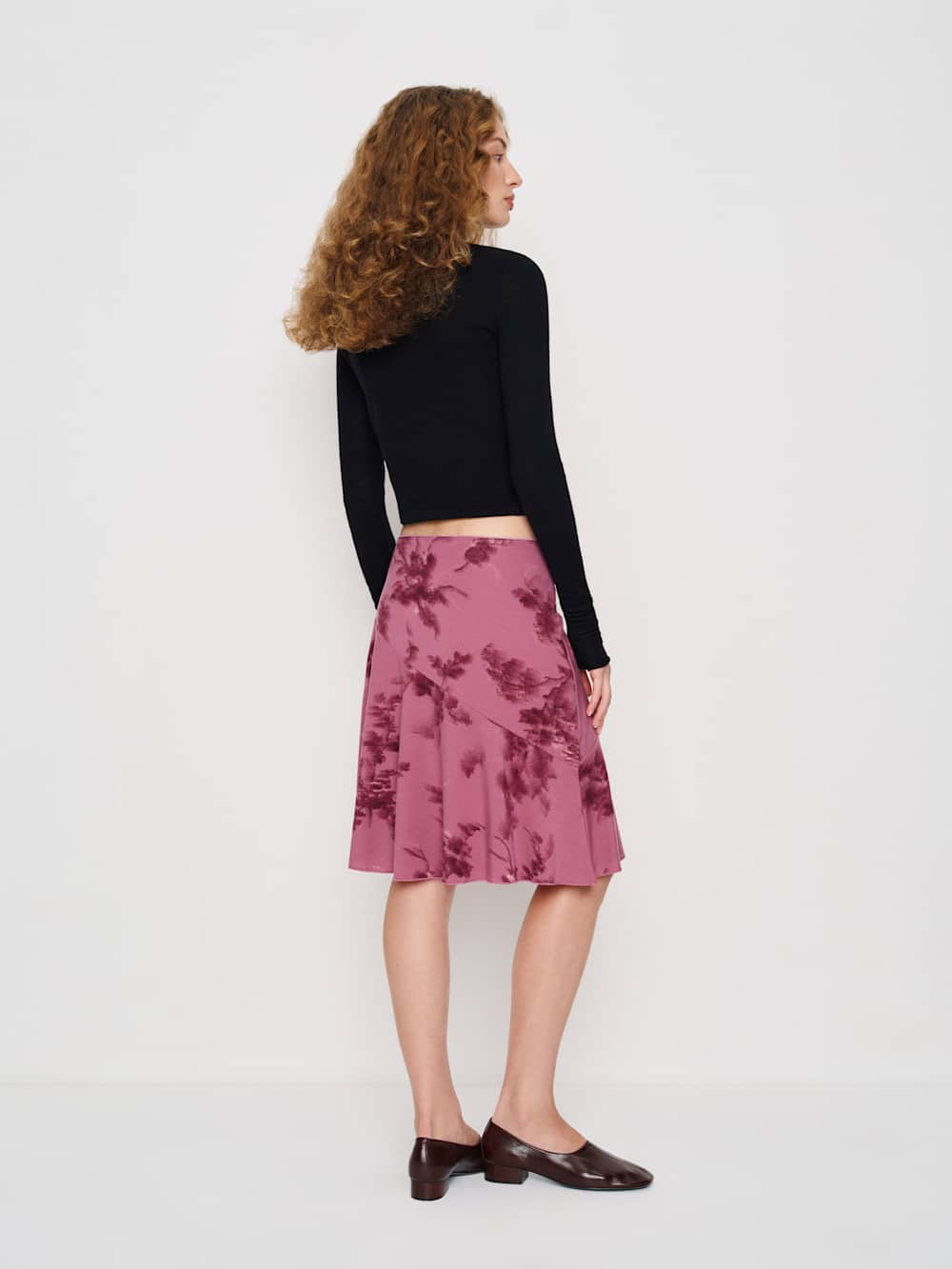 Reformation Cora Knit Skirt - Hothouse Rose
