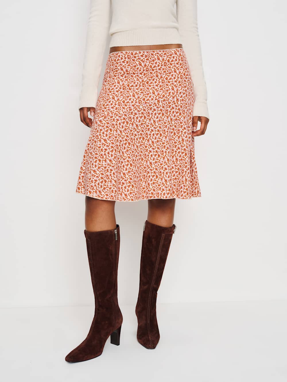 Reformation Cora Knit Skirt - Mulberry