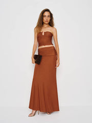 Reformation Amir Knit Two Piece - Burnt Orange