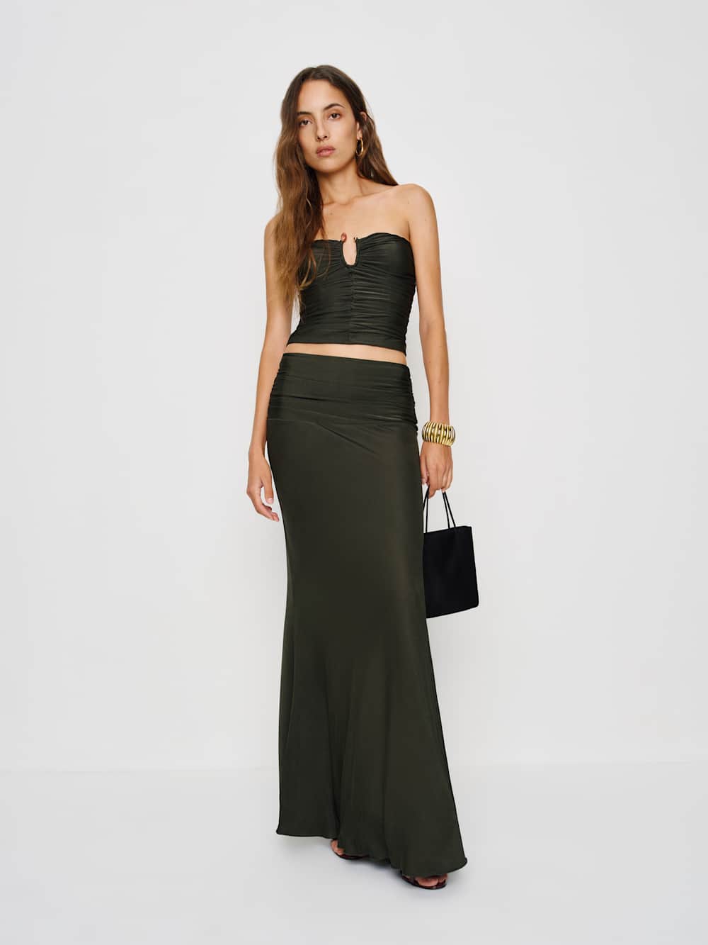 Reformation Amir Knit Two Piece - Dark Green
