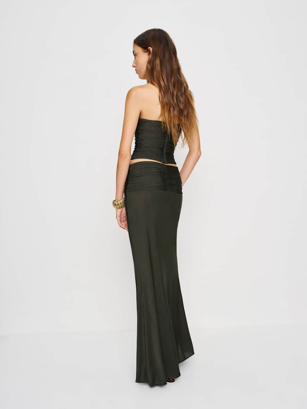 Reformation Amir Knit Two Piece - Dark Green