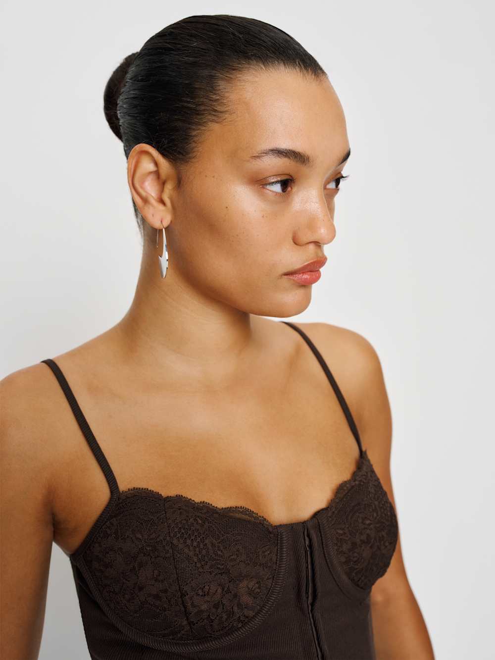 Reformation Italiana Top - Dark Chocolate
