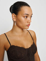 Reformation Italiana Top - Dark Chocolate
