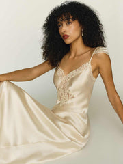 Reformation Serafina Silk Dress - Sugar
