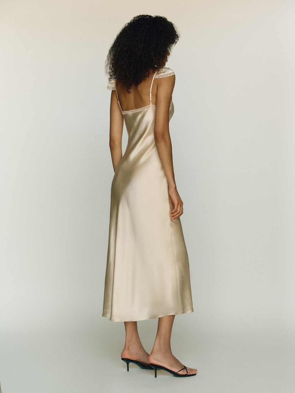 Reformation Serafina Silk Dress - Sugar