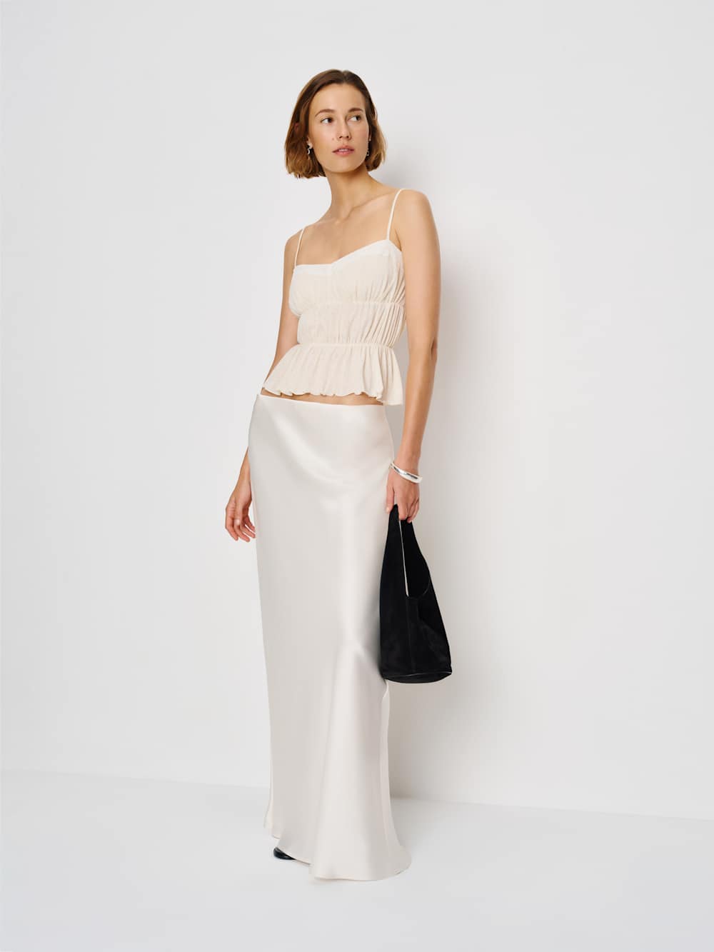 Reformation Delano Knit Top - White