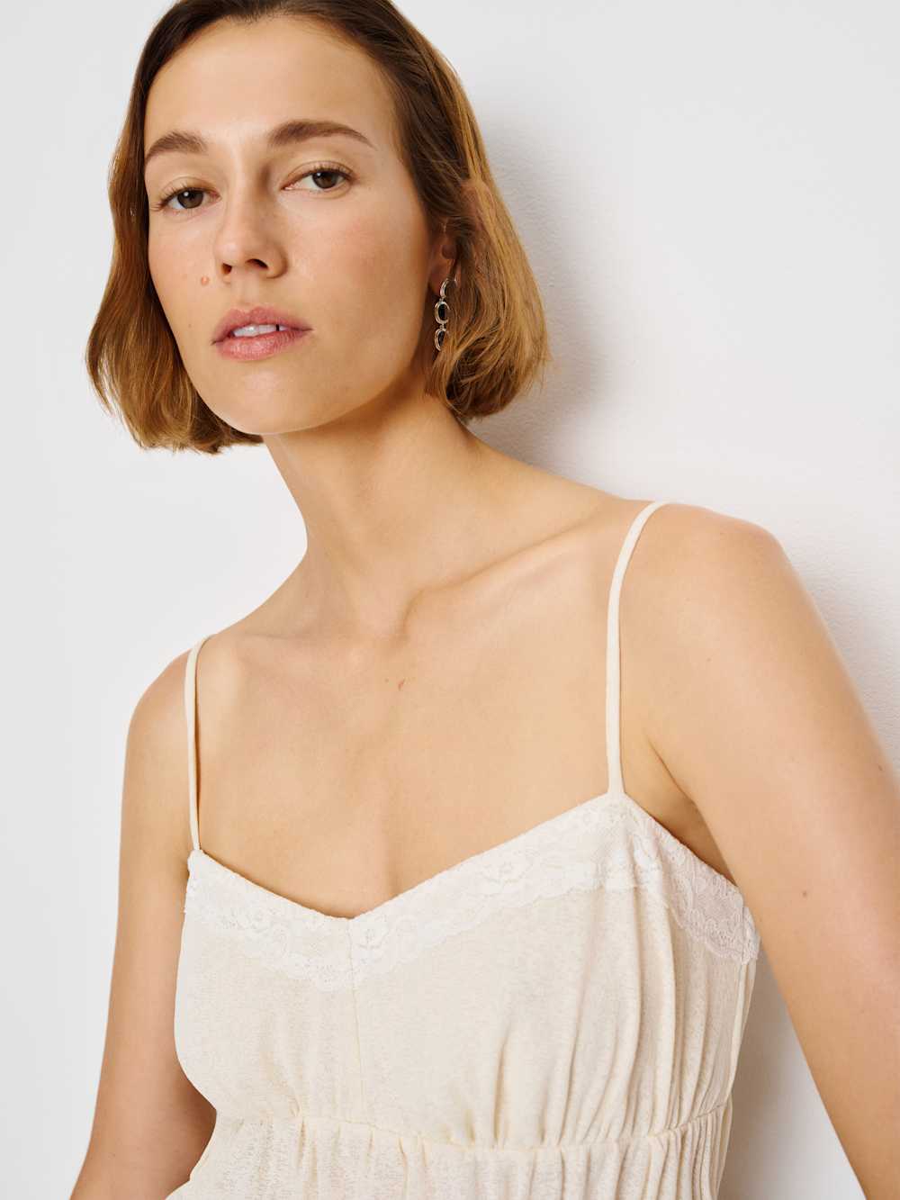 Reformation Delano Knit Top - White