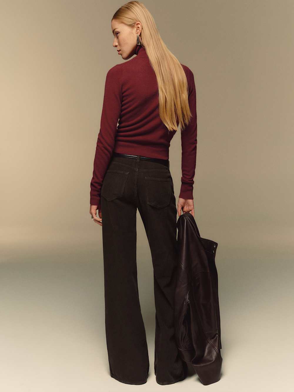Reformation Jett Cashmere Turtleneck - Chianti