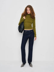 Reformation Jett Cashmere Turtleneck - Pear
