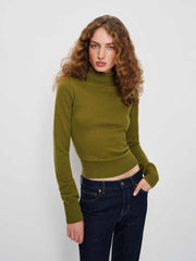 Reformation Jett Cashmere Turtleneck - Pear
