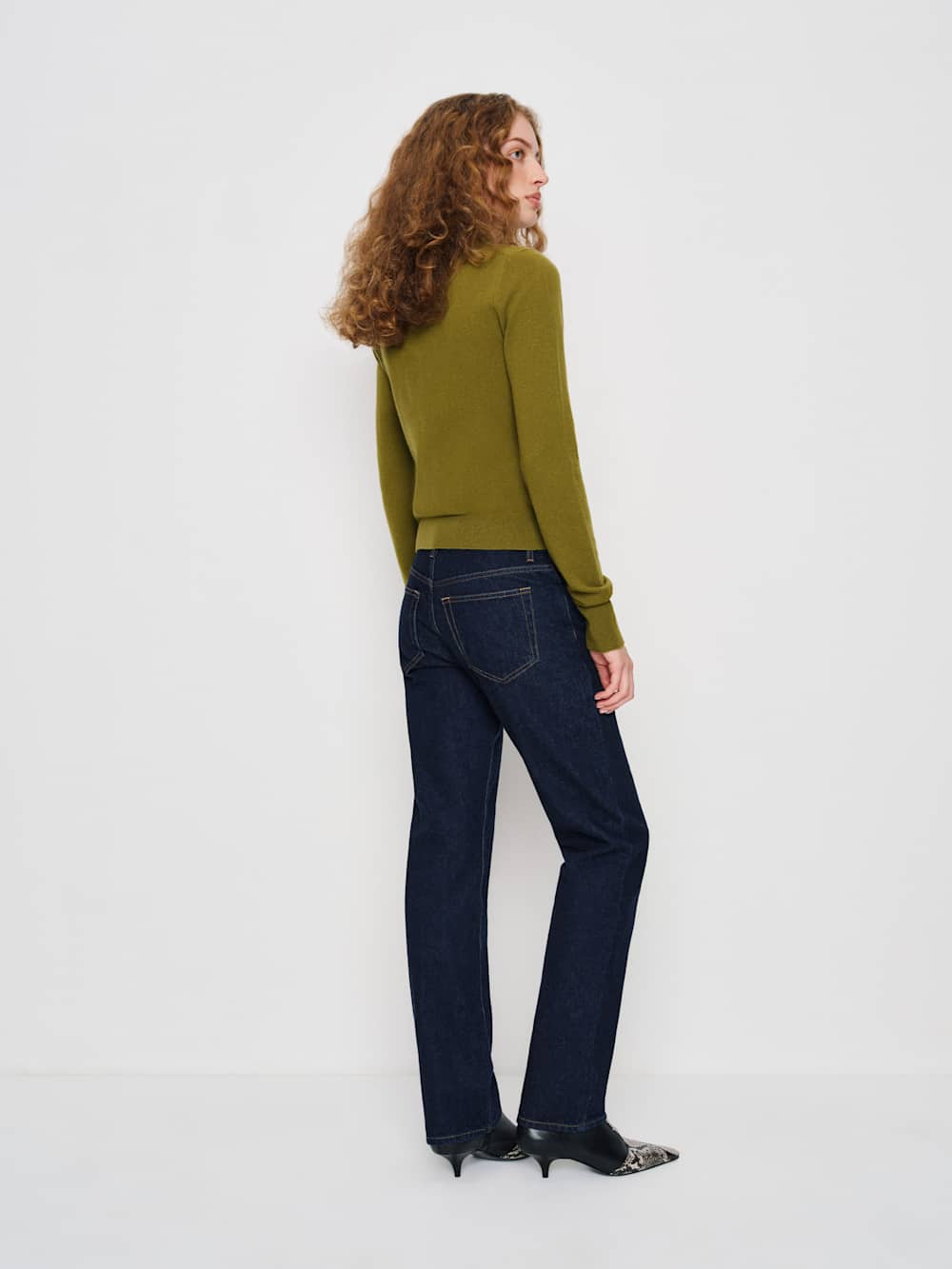 Reformation Jett Cashmere Turtleneck - Pear