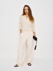 Reformation Westley Cashmere Polo - Cream