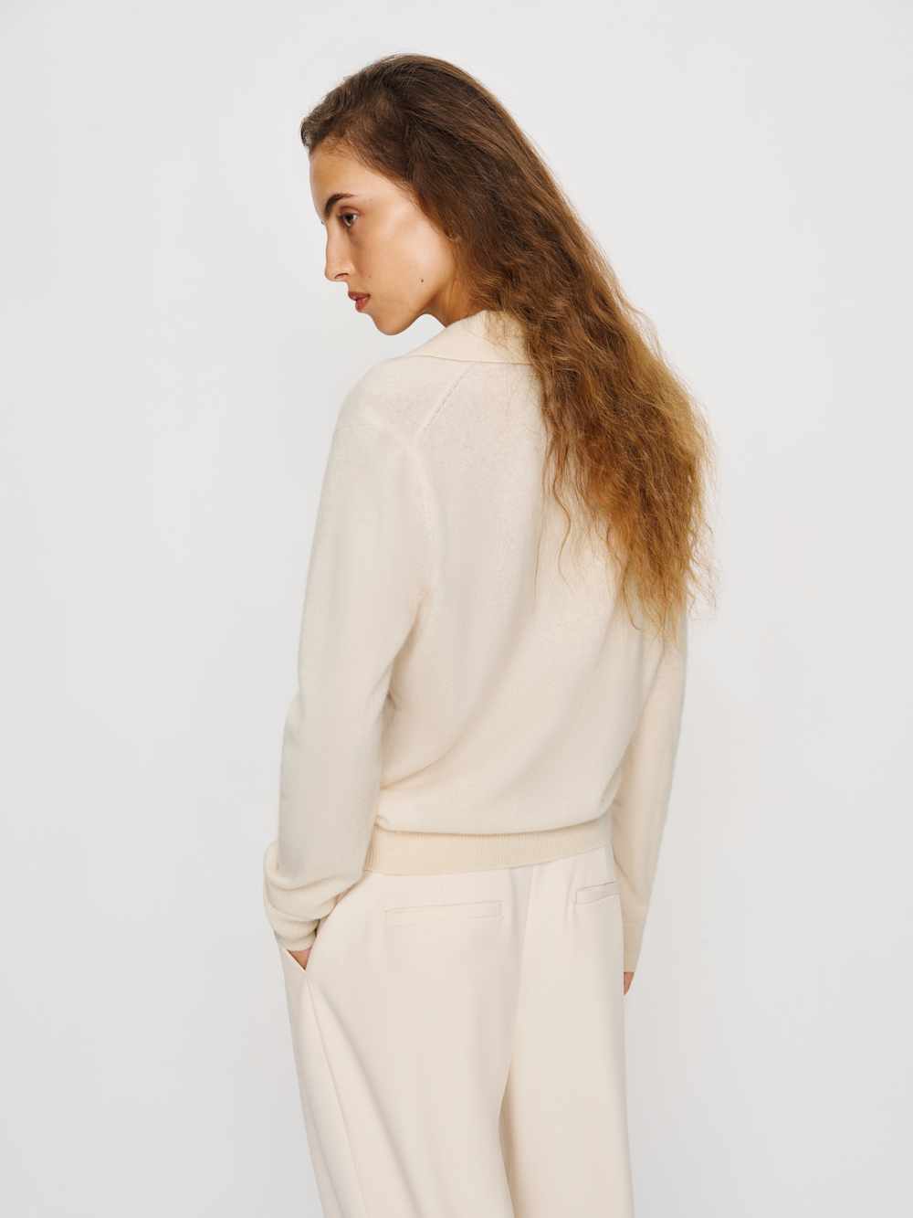 Reformation Westley Cashmere Polo - Cream