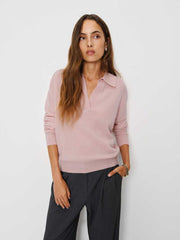 Reformation Westley Cashmere Polo - Cherry Blossom