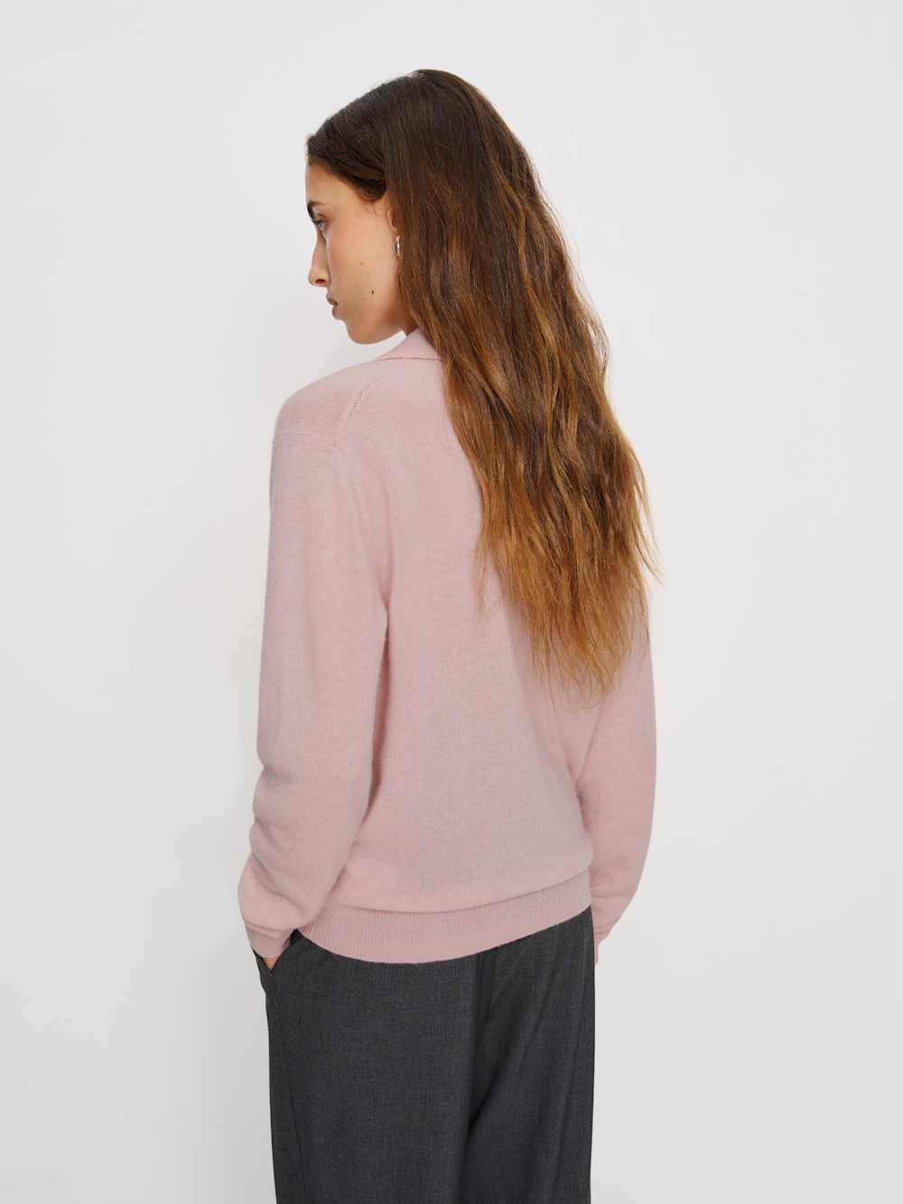 Reformation Westley Cashmere Polo - Cherry Blossom