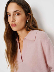 Reformation Westley Cashmere Polo - Cherry Blossom