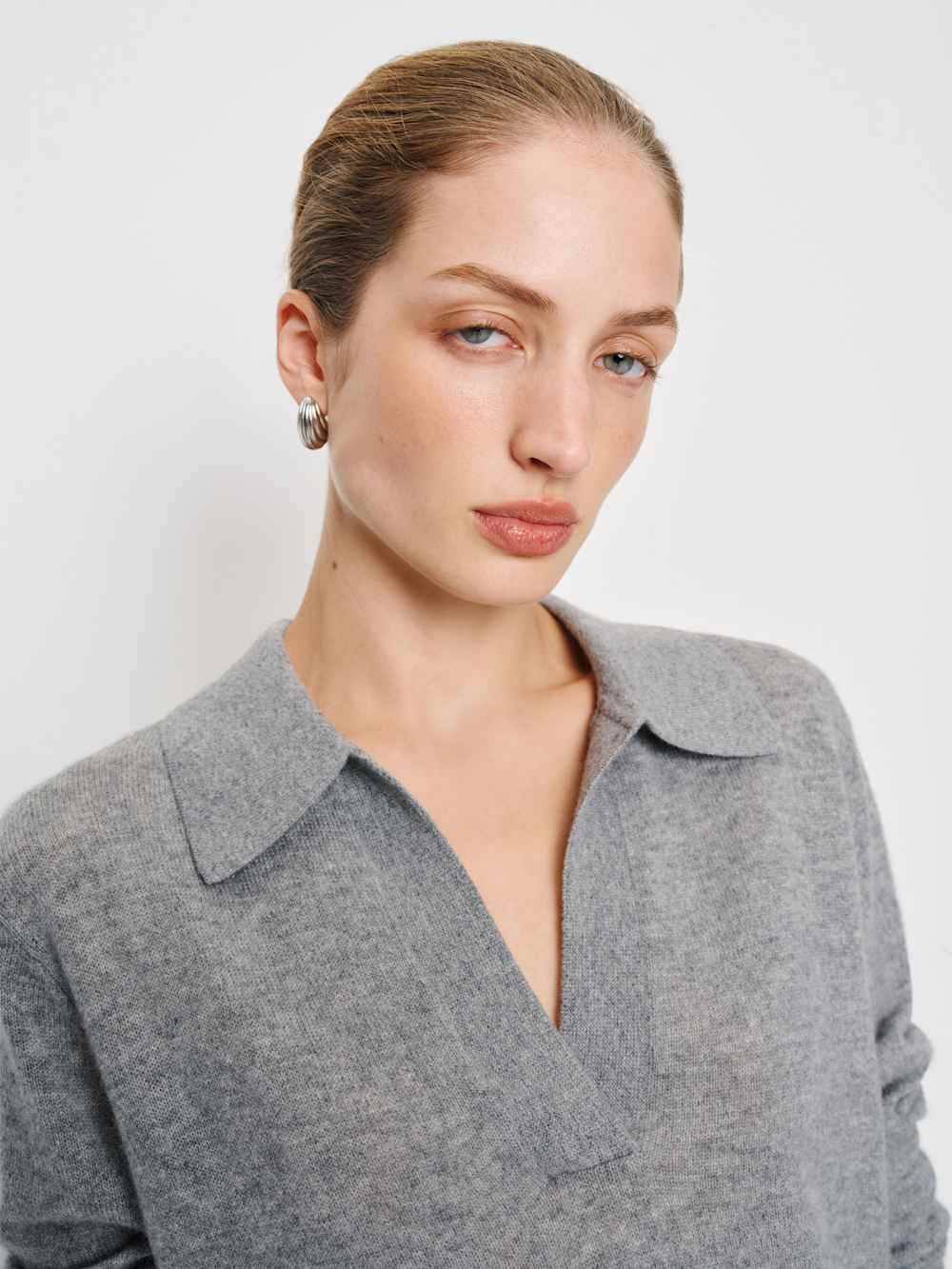 Reformation Westley Cashmere Polo - Husky