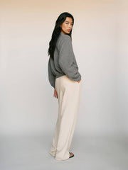 Reformation Cobel Regenerative Wool Cardigan - Mid Grey