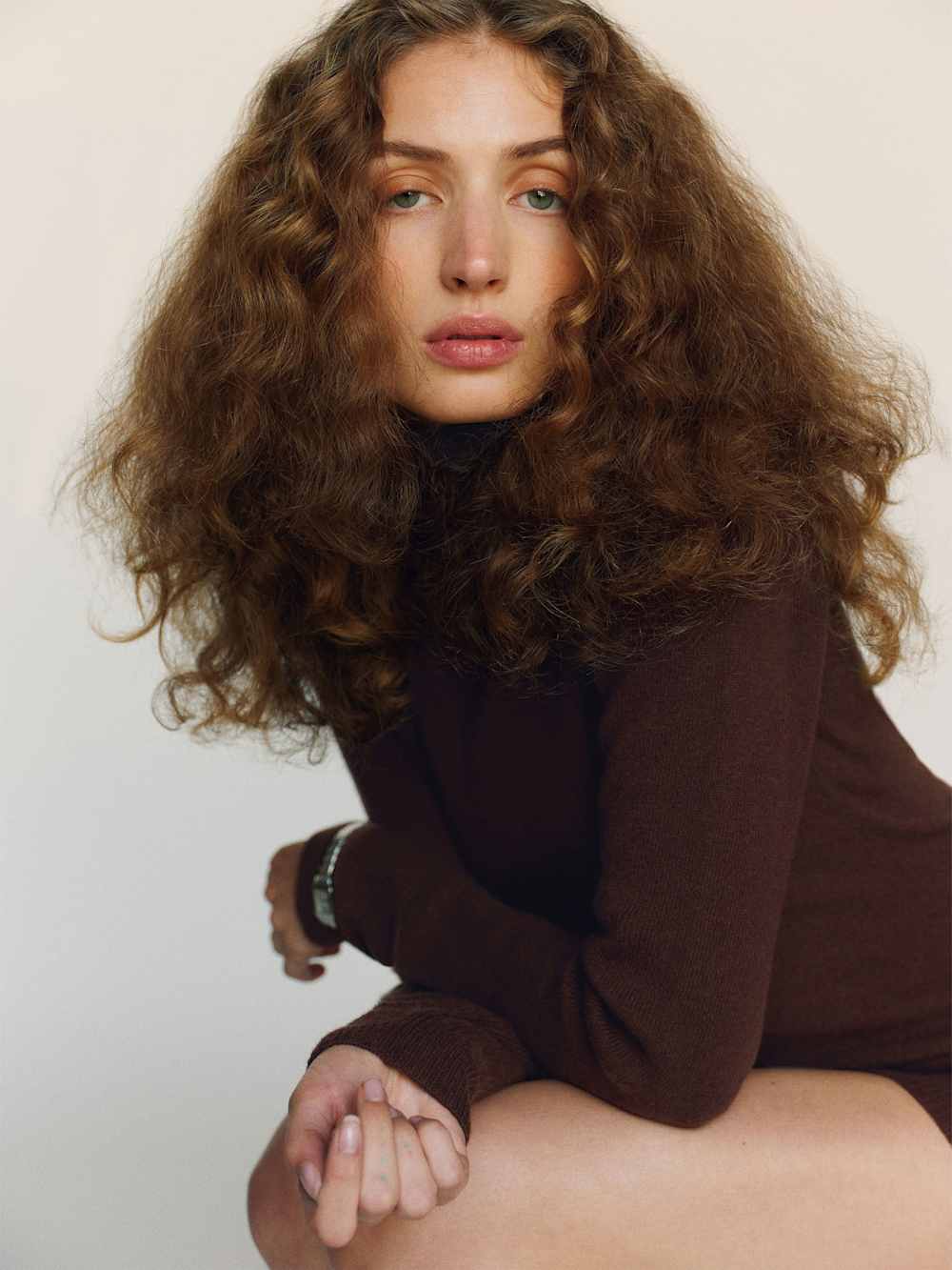 Reformation Helly Cashmere Turtleneck Dress - Mahogany