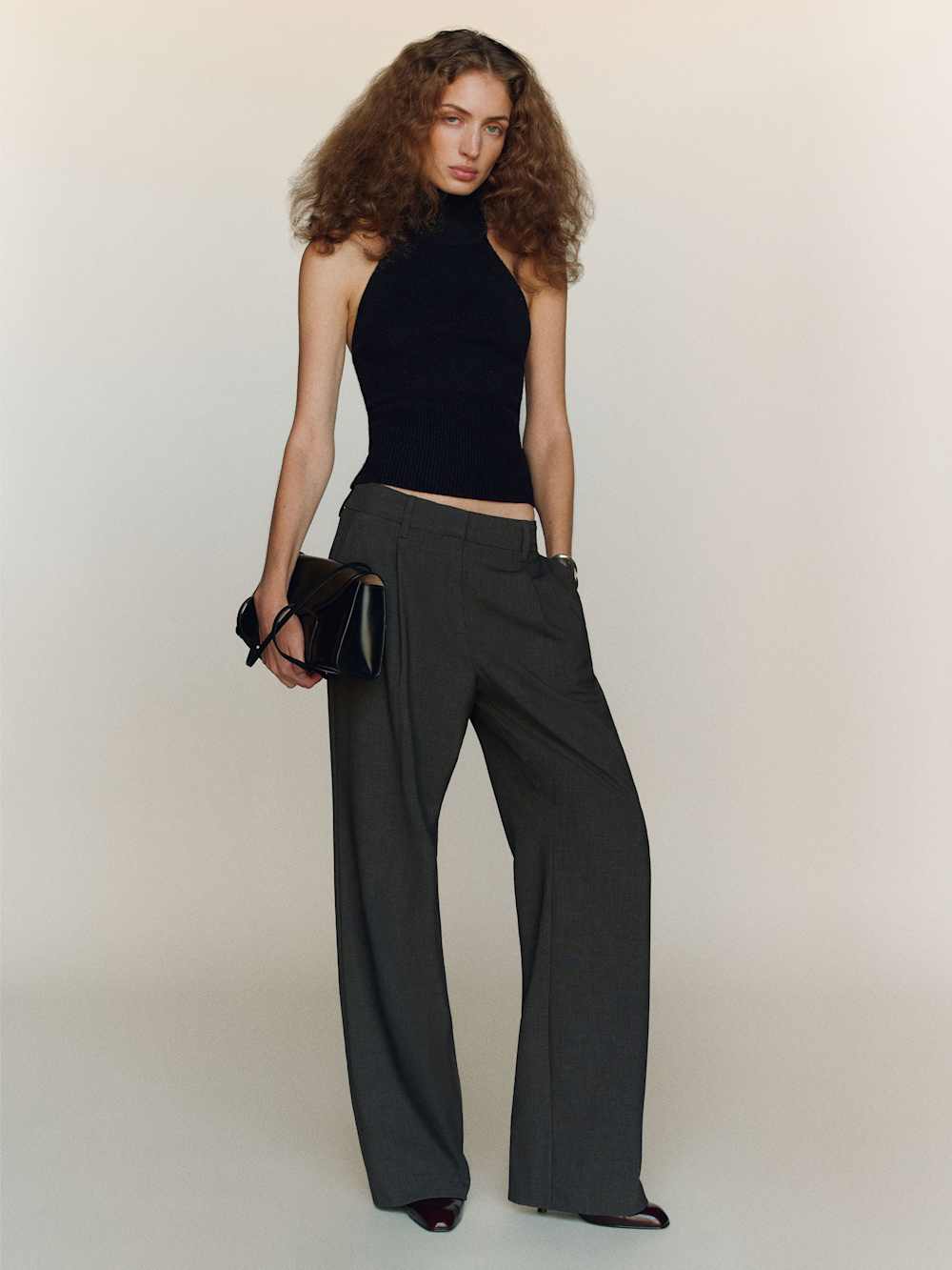 Reformation Leni Cashmere Halter - Black