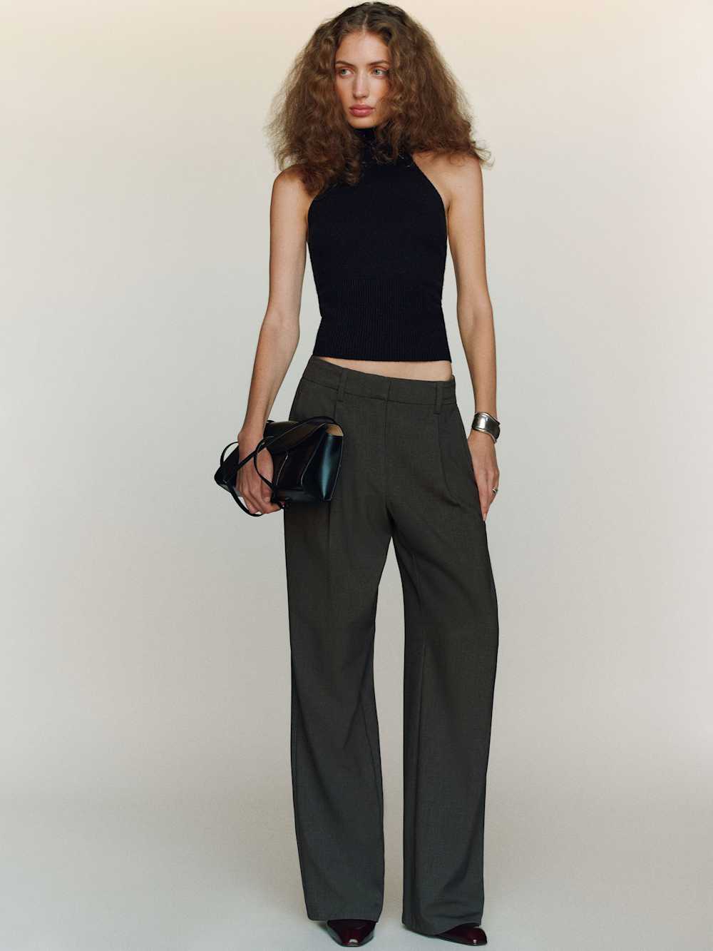 Reformation Leni Cashmere Halter - Black