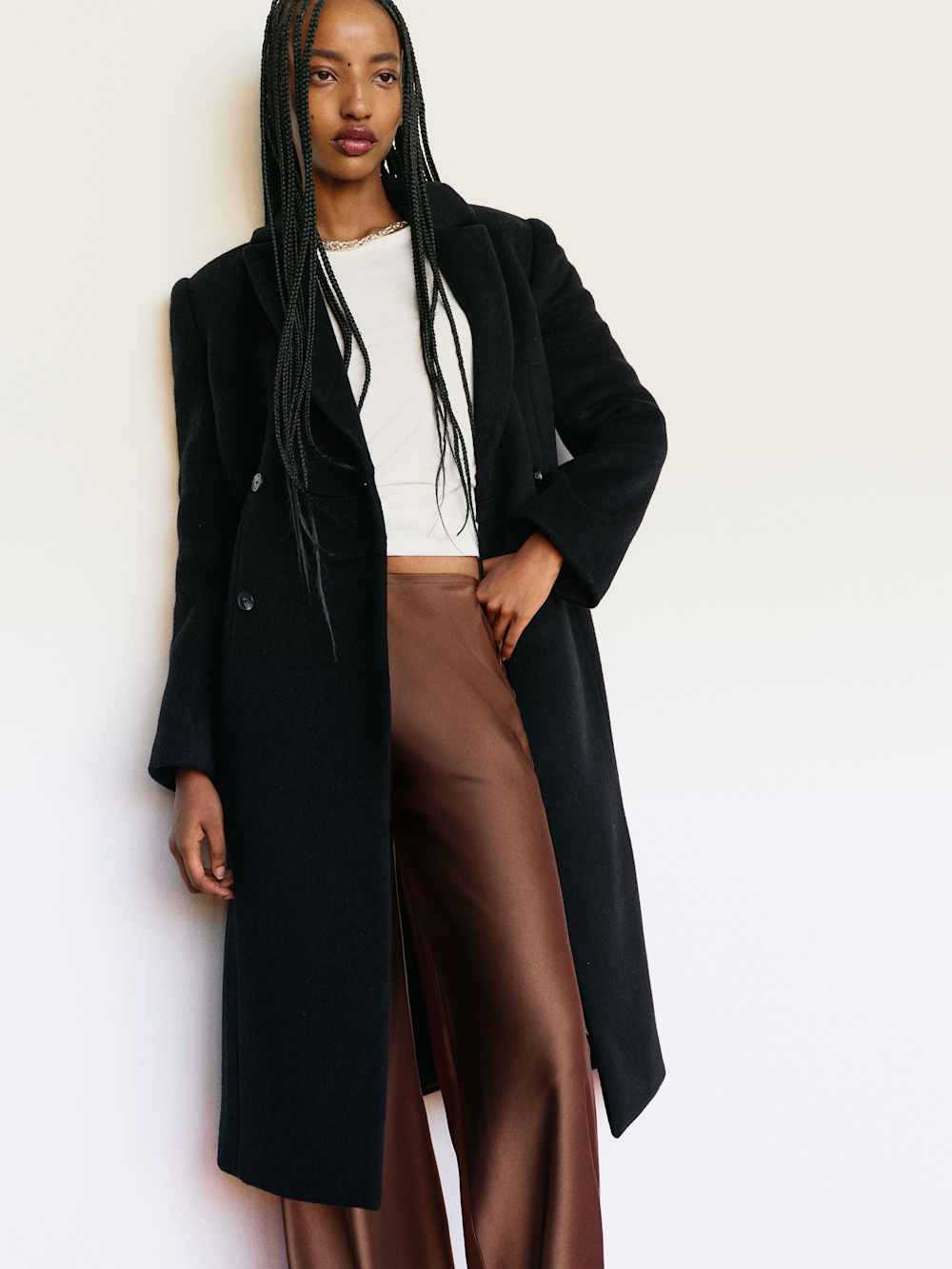 Reformation Dakota Coat - Black