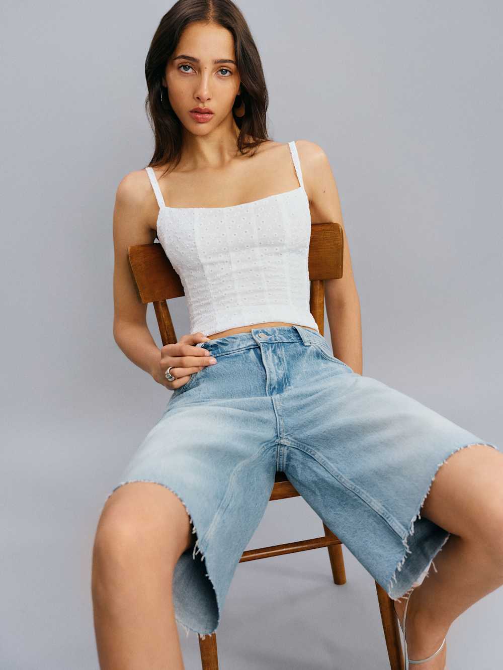 Reformation Hattie Top - White Eyelet