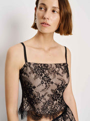 Reformation Tessi Top - Black Lace