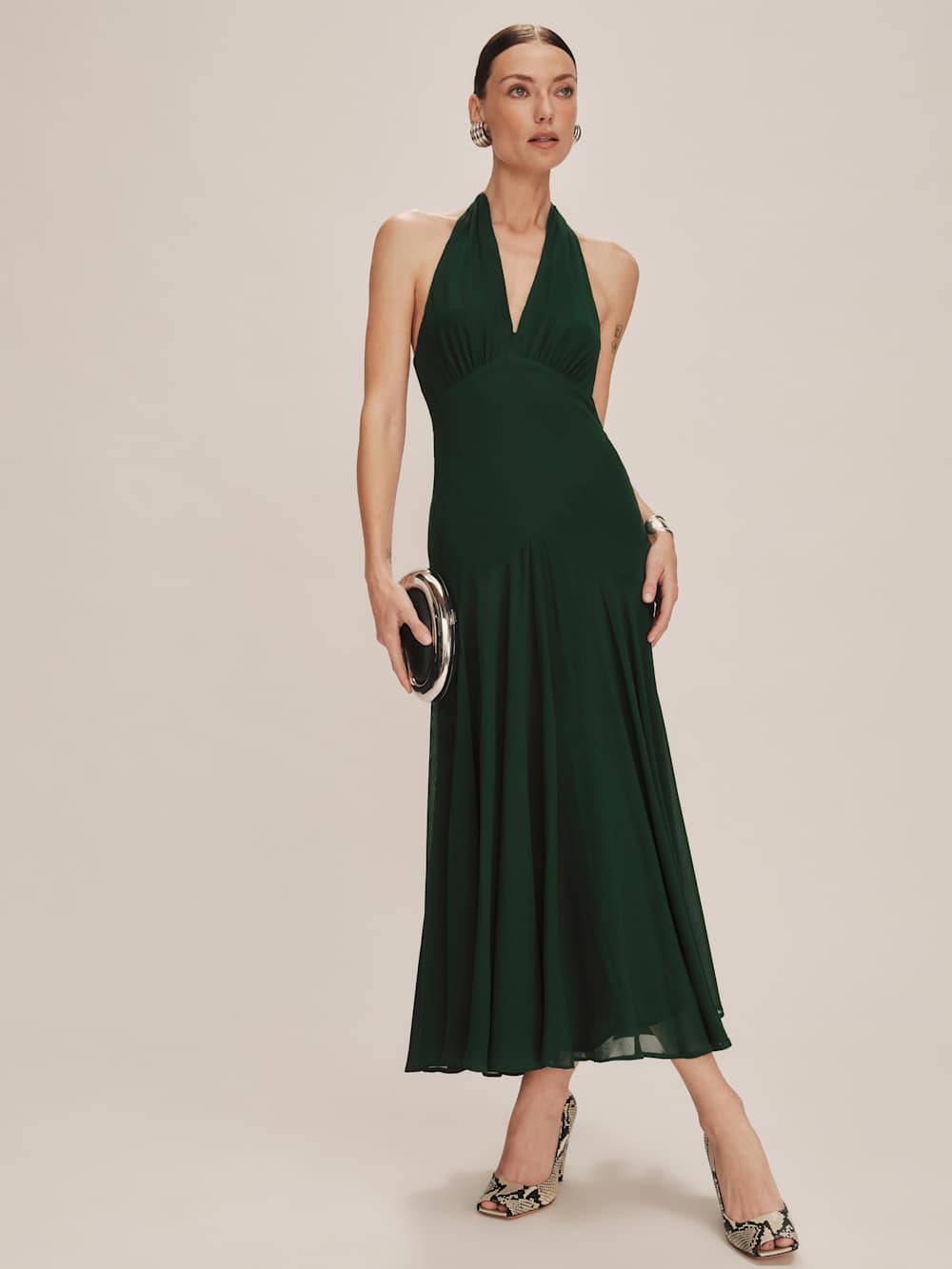 Reformation Petites Briony Dress - Forest