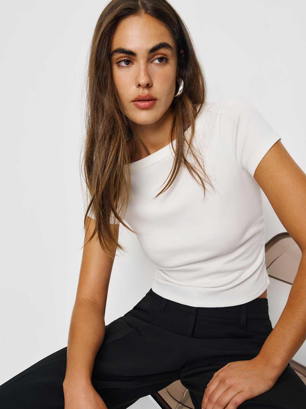 Reformation Talia Tee - White