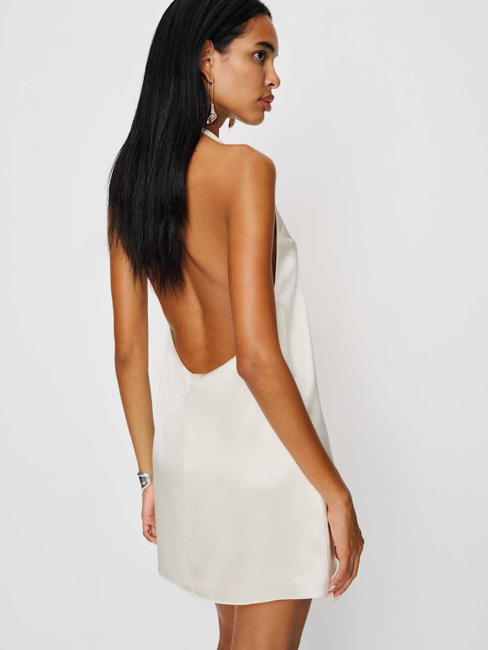 Reformation Avielle Silk Dress - Ivory Bridal Silk