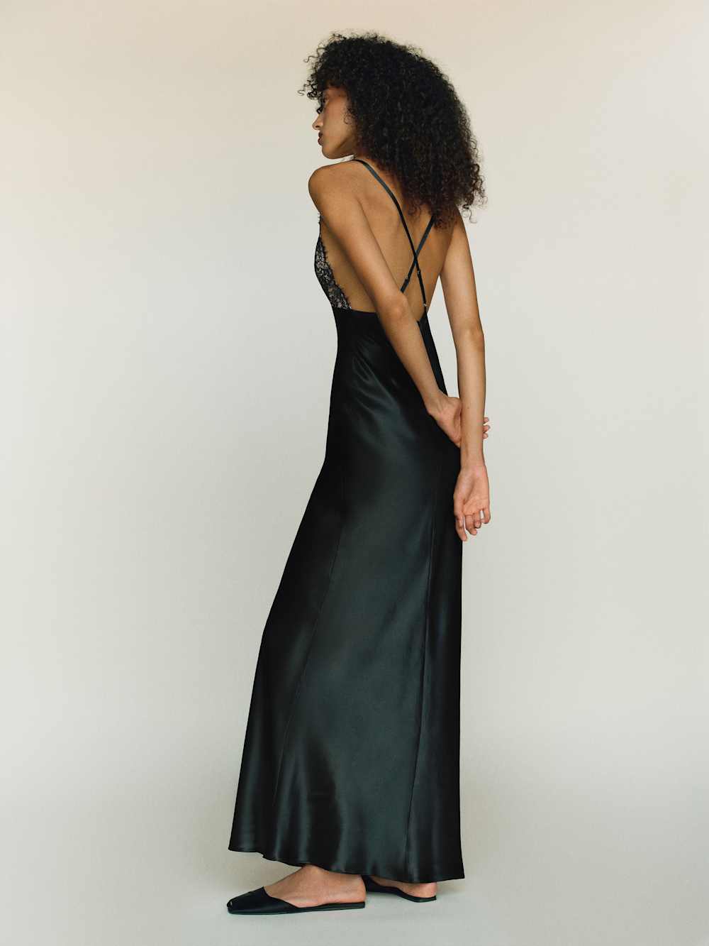 Reformation Katty Silk Dress - Black