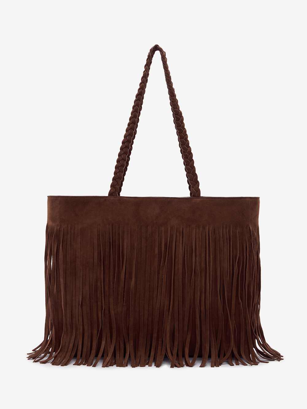 Reformation Luna Tote Bag - Espresso Suede